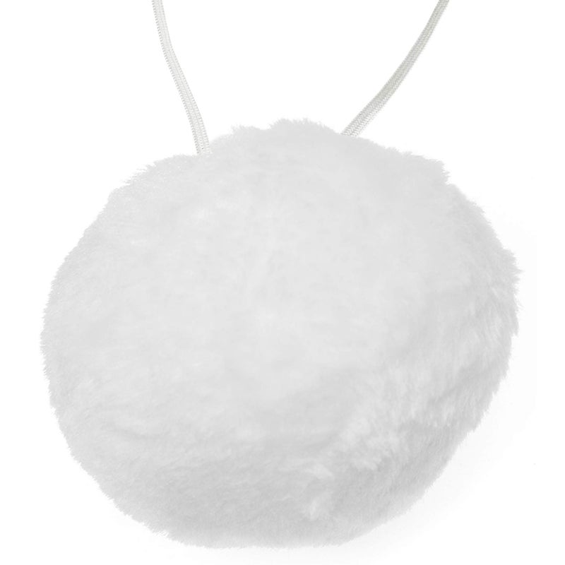 Skeleteen Bunny Rabbit Tail Accessory - White Pom Pom Costume Accessories Bunny Tail for Pretend Play - Image 1